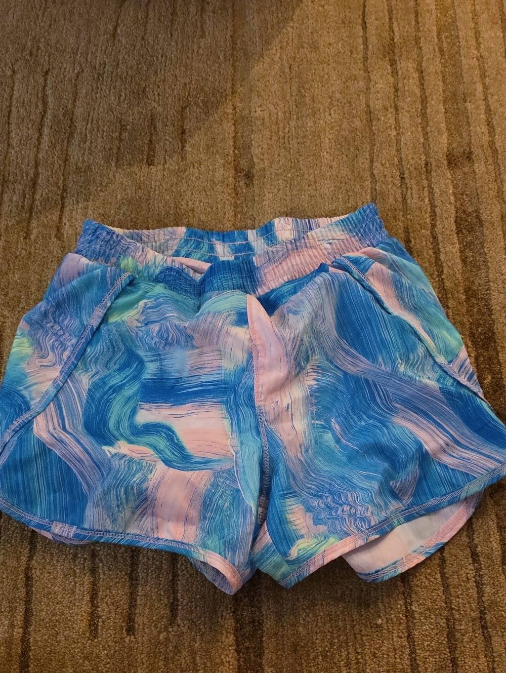 5/25 All In Motion Blue & Pink Swirl Athletic Shorts Size 10-12